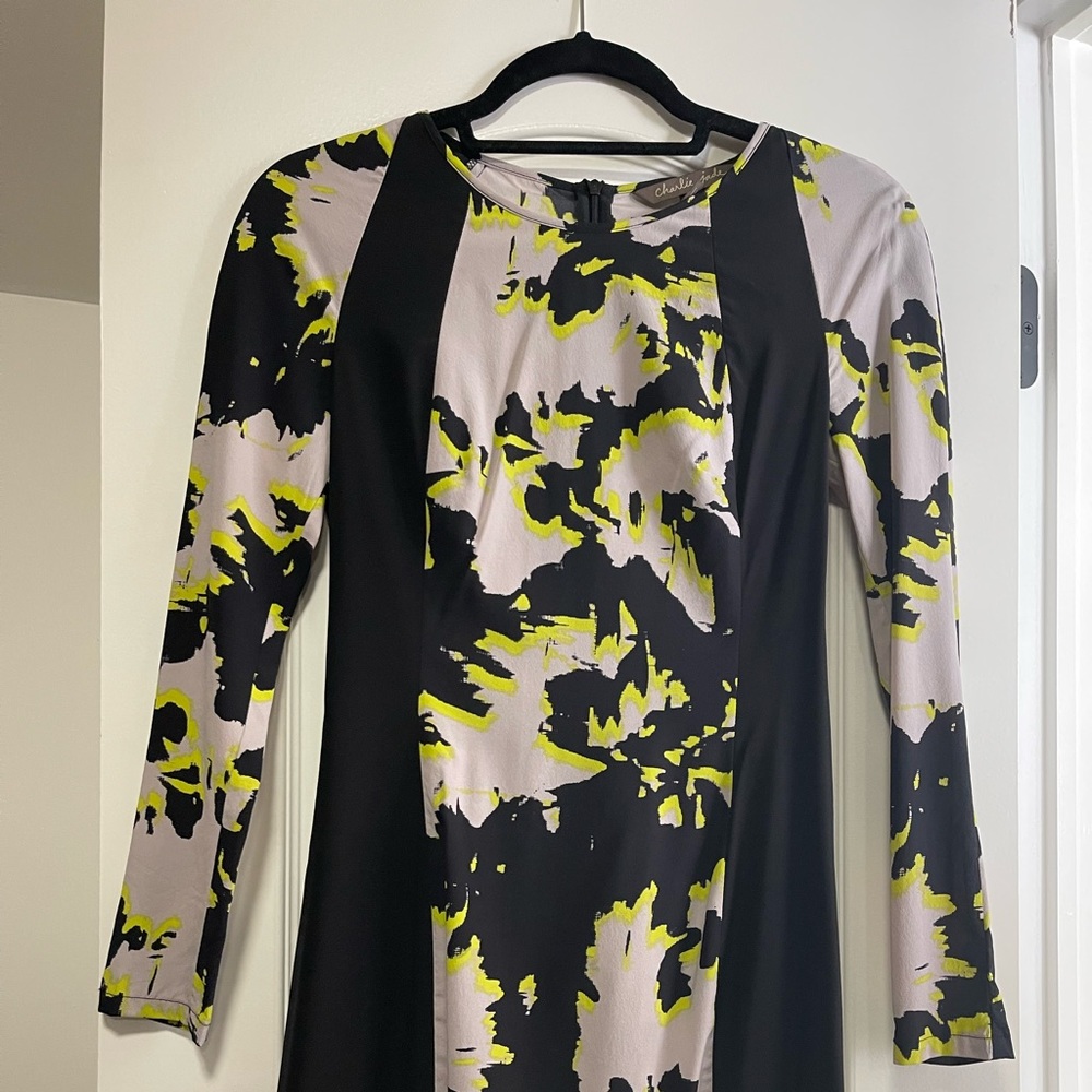 Silk Mini long sleeves dress wore once XS